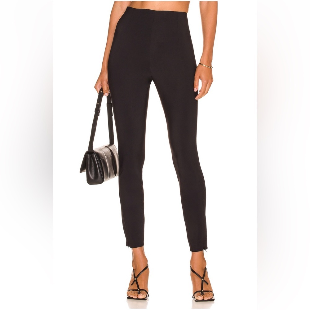 NWT THEORY Precision Ponte Seamed Split Leggings In Black Size: P 00